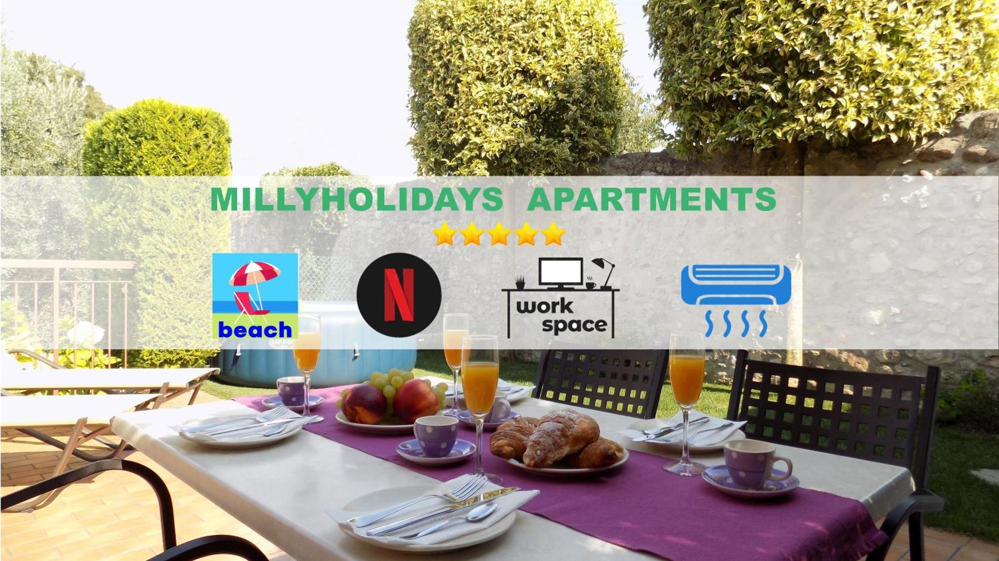 Millyholidays - Apartment Lilla - Center - Nearby Beach - Private Garden - Spa Pool Bardolino Exterior foto